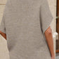 Mock Neck Short Sleeve Sweater