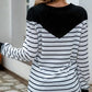 Striped Round Neck Long Sleeve T-Shirt