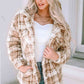 Eliana Tan Plaid Collared Neck Jacket