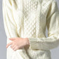 Cable-Knit Turtleneck Pullover Sweater