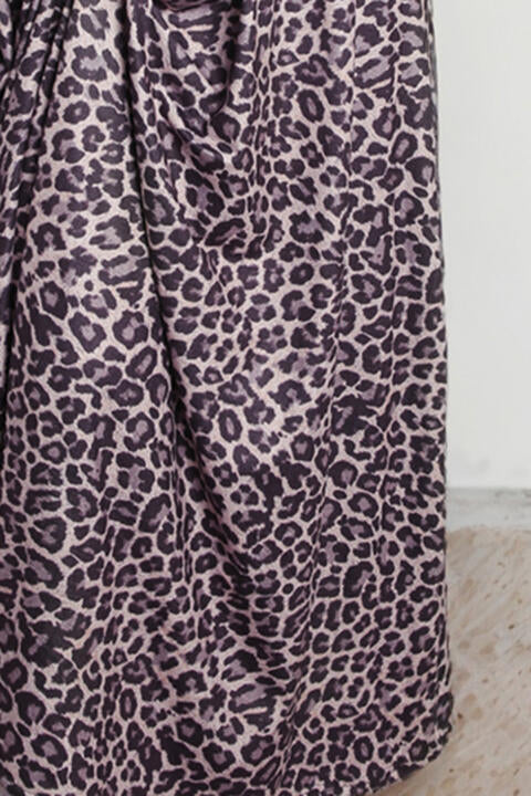 Mia Leopard Round Neck Maxi Dress