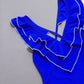 SOSASSY Ruffled Crisscross Backless One-Piece Swimsuit