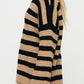 Striped Round Neck Dropped Shoulder Sweater