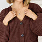 Pocketed Button Up Dropped Shoulder Cardigan