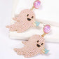 Ghost Shape Synthetic Pearl Dangle Earrings
