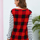 Women's HannahMea Plaid Striped Round Neck Long Sleeve T-Shirt
