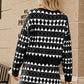 SavannahTree Geometric Dropped Shoulder Cardigan and Knit Skirt Set