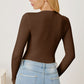 Adryane Jay Zip Up Long Sleeve Bodysuit