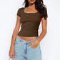 Square Neck Short Sleeve Tee