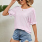 Full Size Round Neck Flounce Sleeve Blouse