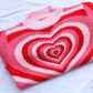 Heart Mock Neck Long Sleeve Sweater