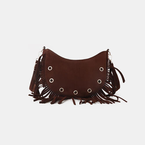 High-end Designer Fringe Detail Crossbody Bag