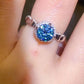 925 Sterling Silver 1 Carat Moissanite Cluster Ring