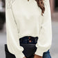 Lantern Sleeve Round Neck Blouse