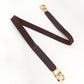 Women's Zinc Alloy Buckle Elastic PU Belt