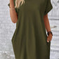 Pocketed Round Neck Short Sleeve Dress