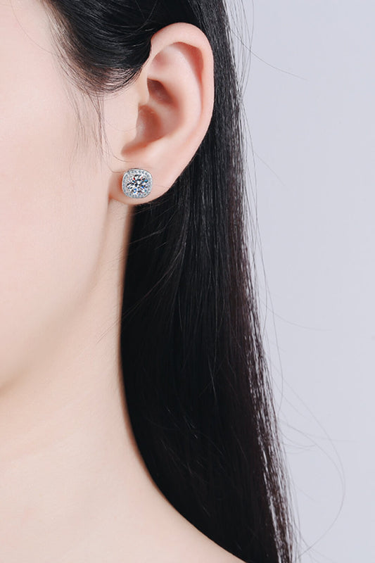 Women's Let Me Love You 1 Carat Moissanite Stud Earrings