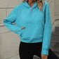 Malibu Dreams Zip-Up Raglan Sleeve Hoodie with Pocket