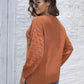One Size Round Neck Dropped Shoulder Sweater