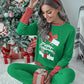 Women's Full Size MERRY CHRISTMAS Graphic Top and Pants Lounge PJ Set