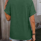 Notched Buttoned Short Sleeve T-Shirt
