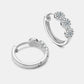 Moissanite 925 Sterling Silver Huggie Earrings | Length 0.64" Moissanite 0.07*6 Weight 0.1oz