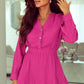 Malibu Dreams Buttoned Notched Neck Long Sleeve Romper