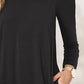 Round Neck Long Sleeve Mini Dress