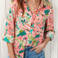 Floral Long Sleeve Collared Shirt