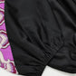 Cap, Drawstring Printed Long Sleeve Dress and Pants Swim Set