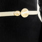 Black, Caramel, or Ivory One Size PU Leather Belt
