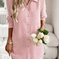 SoComfy Collared Neck Long Sleeve Pocketed Shirt