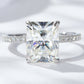 Women's 4 Carat Moissanite 4-Prong Side Stone Ring