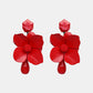 Bloosm Flower and Teardrop Resin Dangle Earrings