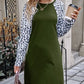 Leopard Round Neck Long Sleeve Dress