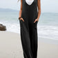 Full Size Wide Strap Jumpsuit with Pockets