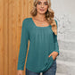 Full Size Square Neck Long Sleeve T-Shirt