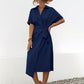 Tied Slit Short Sleeve Dress
