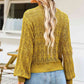 Full Size Openwork V-Neck Cardigan