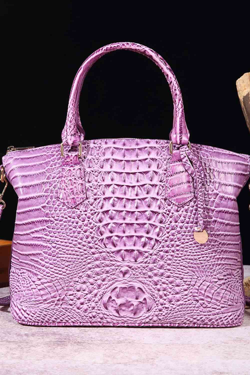 Ava Mea PU Croc Leather Handbag