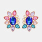 Geometrical Shape Glass Stone Dangle Earrings