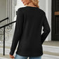 Full Size V-Neck Long Sleeve Blouse