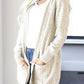 Heathered Open Front Cardigan with Pockets