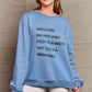 Simply Love SEASONAL Full Size Letter Graphic Round Neck Sweatshirt
