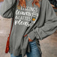 FALL Halloween Round Neck Dropped Shoulder LEGGINGS LEAVES LATTES PLEASE Graphic Sweatshirt