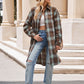 Plaid Collared Neck Long Sleeve Shirt