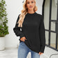 Round Neck Dropped Shoulder Sweater