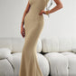 Arlowe Lea Round Neck Sleeveless Maxi Fishtail Dress