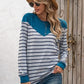 Striped Round Neck Long Sleeve T-Shirt