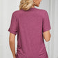 Ruched V-Neck Short Sleeve T-Shirt